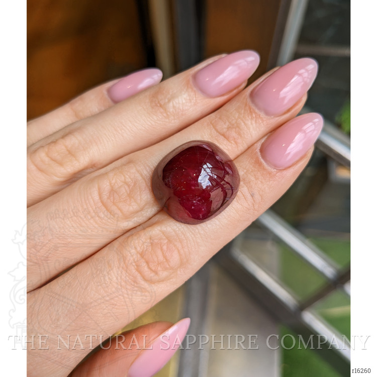 57.05 Ct. Purplish Red Cabochon Ruby from Madagascar