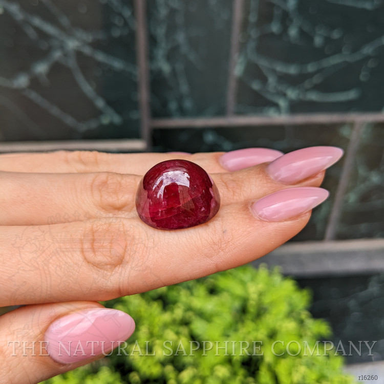 57.05 Ct. Purplish Red Cabochon Ruby from Madagascar