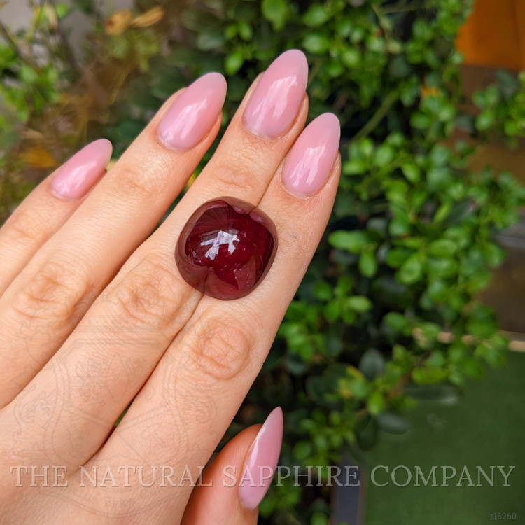 57.05 Ct. Purplish Red Cabochon Ruby from Madagascar