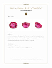 1.64 Ct. Pinkish Red Ruby from Burma (Myanmar) Appraisal
