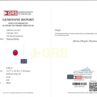 8.88 Ct. Ruby from Burma (Myanmar) Pdf