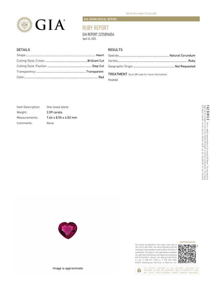 2.09 Ct. Ruby from Burma (Myanmar)