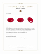 4.63 Ct. Pinkish Red Cabochon Ruby from Burma (Myanmar) Appraisal