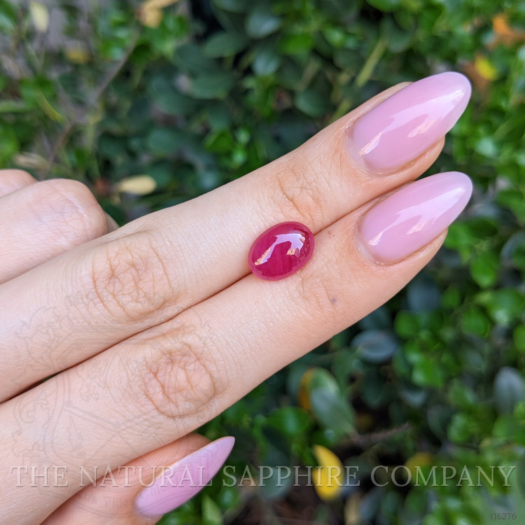 4.63 Ct. Pinkish Red Cabochon Ruby from Burma (Myanmar)