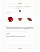 0.54 Ct. Ruby from Madagascar Appraisal