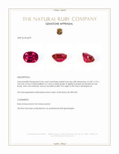 0.46 Ct. Pinkish Red Ruby from Madagascar Appraisal