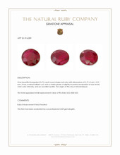 0.72 Ct. Ruby from Mozambique Appraisal
