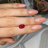 3.02 Ct. Pinkish Red Ruby from Burma (Myanmar) Life Style