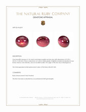 61.54 Ct. Purplish Red Star Ruby from Madagascar Appraisal