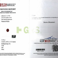 3.50 Ct. Pinkish Red Ruby from Burma (Myanmar) Scan Report