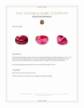 1.84 Ct. Pinkish Red Ruby from Mozambique Appraisal