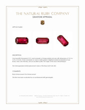 2.01 Ct. Pinkish Red Ruby from Mozambique Appraisal