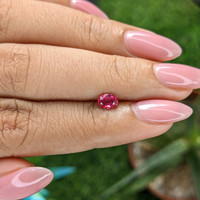 0.46 Ct. Pinkish Red Ruby from Tanzania Life Style