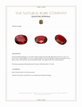 1.35 Ct. Ruby from Mozambique Appraisal