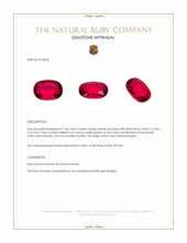 1.46 Ct. Pinkish Red Ruby from Mozambique Appraisal