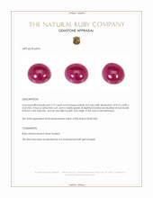 3.19 Ct. Pinkish Red Cabochon Ruby from Mozambique Appraisal