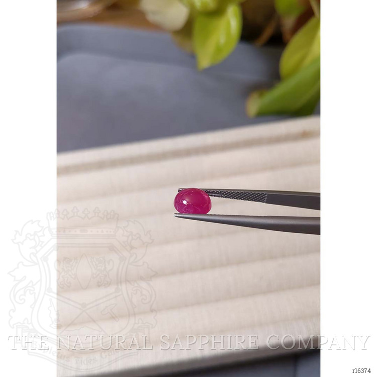 3.19 Ct. Pinkish Red Cabochon Ruby from Mozambique