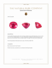 0.38 Ct. Pinkish Red Ruby from Burma (Myanmar) Appraisal