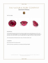 0.68 Ct. Purplish Red Ruby from Ceylon (Sri Lanka) Appraisal