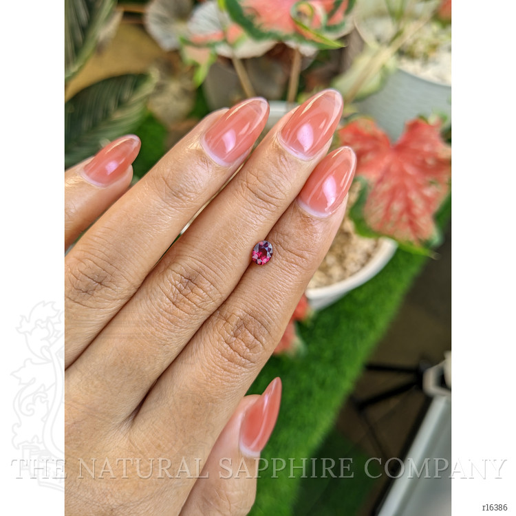 0.68 Ct. Purplish Red Ruby from Ceylon (Sri Lanka)