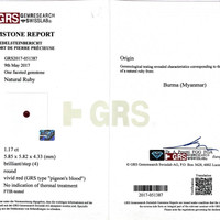 1.17 Ct. Ruby from Burma (Myanmar) Scan Report