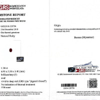 1.30 Ct. Ruby from Burma (Myanmar) Scan Report