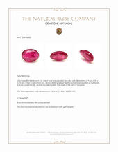 2.61 Ct. Pinkish Red Cabochon Ruby from Tanzania Appraisal