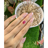 2.61 Ct. Pinkish Red Cabochon Ruby from Tanzania Life Style