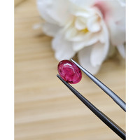 2.61 Ct. Pinkish Red Cabochon Ruby from Tanzania Life Style