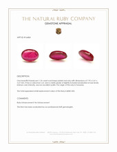 1.26 Ct. Pinkish Red Cabochon Ruby from Tanzania Appraisal