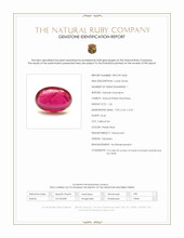 1.26 Ct. Pinkish Red Cabochon Ruby from Tanzania Scan Report