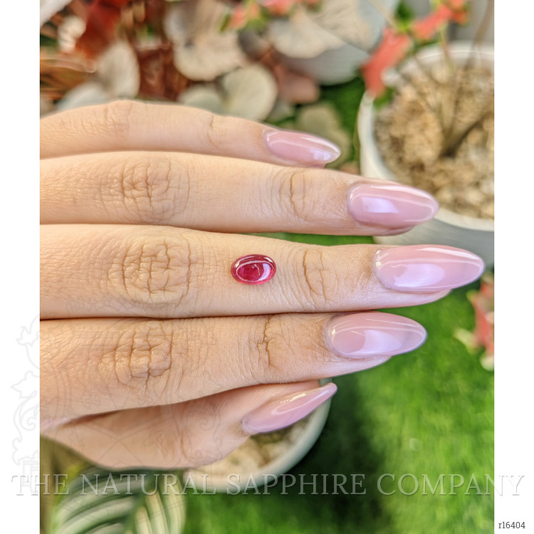 1.26 Ct. Pinkish Red Cabochon Ruby from Tanzania