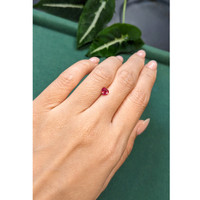 0.65 Ct. Purplish Red Ruby from Mozambique Life Style