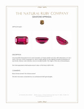 0.55 Ct. Pinkish Red Ruby from Mozambique Appraisal