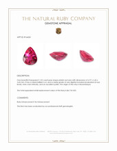 1.02 Ct. Pinkish Red Ruby from Mozambique Appraisal