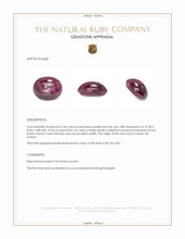 4.44 Ct. Purplish Red Star Ruby from Ceylon (Sri Lanka) Appraisal