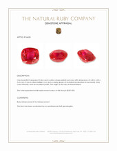 0.46 Ct. Pinkish Red Ruby from Mozambique Appraisal