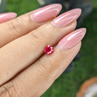 0.46 Ct. Pinkish Red Ruby from Mozambique Life Style