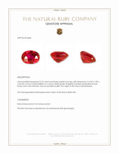 0.25 Ct. Pinkish Red Ruby from Mozambique Appraisal