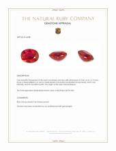 0.58 Ct. Ruby from Mozambique Appraisal