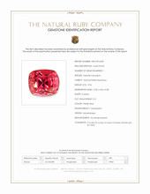 0.96 Ct. Pinkish Red Ruby from Mozambique Scan Report