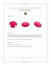 0.54 Ct. Pinkish Red Ruby from Mozambique Appraisal