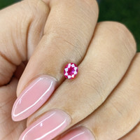 0.49 Ct. Pinkish Red Ruby from Mozambique Life Style