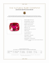 0.45 Ct. Pinkish Red Ruby from Mozambique Scan Report