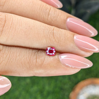 0.45 Ct. Pinkish Red Ruby from Mozambique Life Style