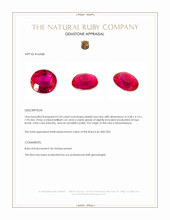 0.34 Ct. Pinkish Red Ruby from Mozambique Appraisal