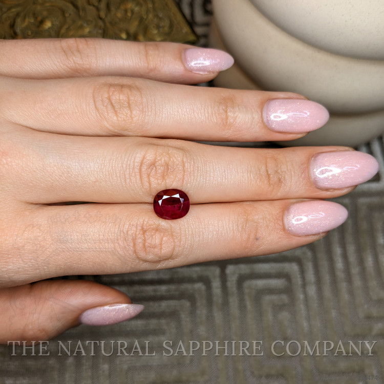 3.33 Ct. Purplish Red Ruby from Burma (Myanmar)