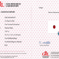 3.01 Ct. Ruby from Burma (Myanmar) Scan Report