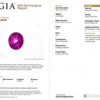 2.06 Ct. Pinkish Red Star Ruby from Burma (Myanmar) Scan Report
