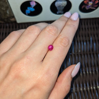 2.06 Ct. Pinkish Red Star Ruby from Burma (Myanmar) Life Style